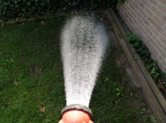 Sproeien! Nat houden dus...